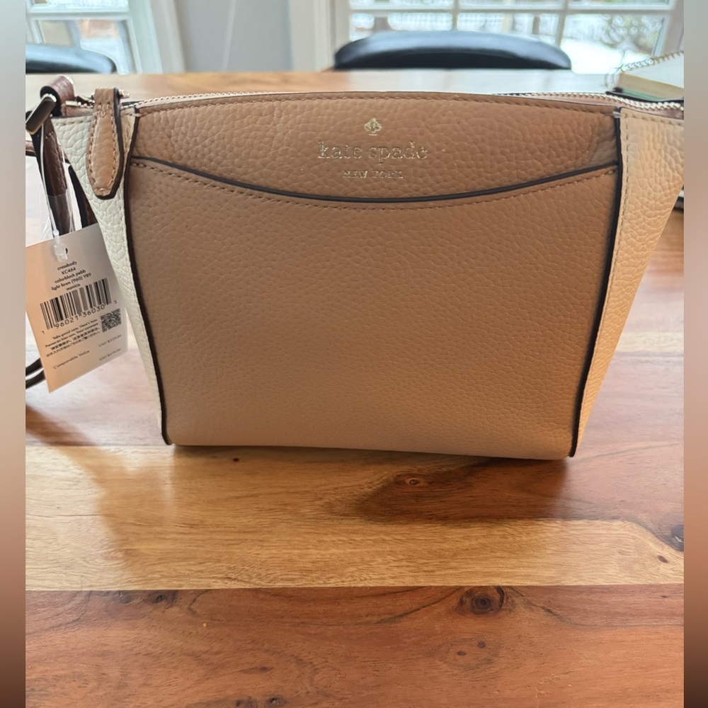 Kate Spade Crossbody Bag Color Block Pebble/ Light Fawn (Monica)